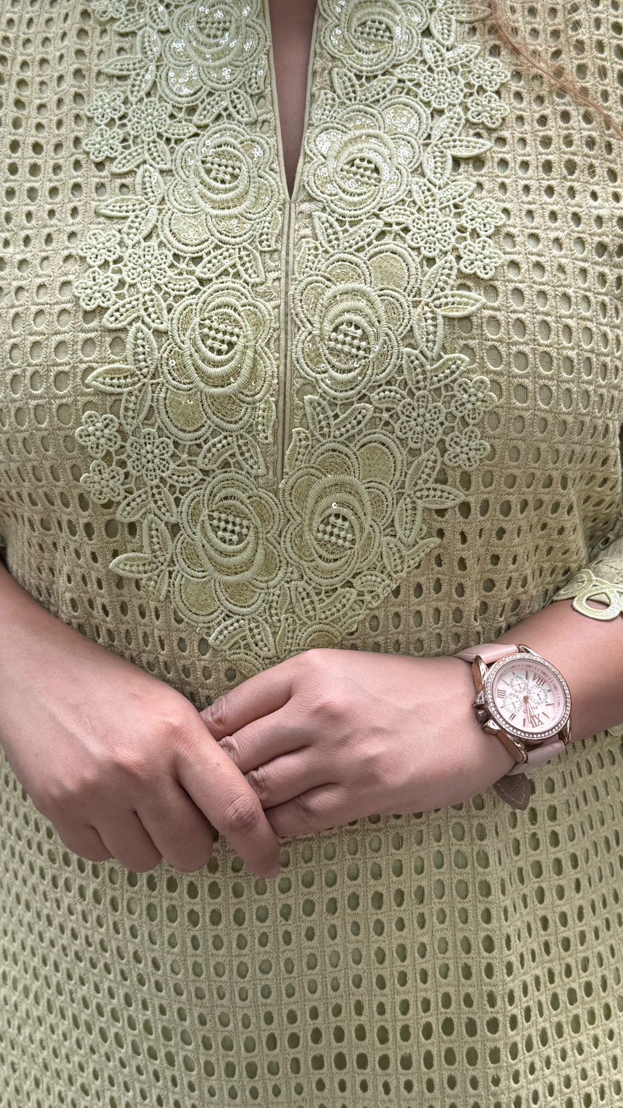 Hakuba A-Line Kurta Set- Green, Pink, Peach